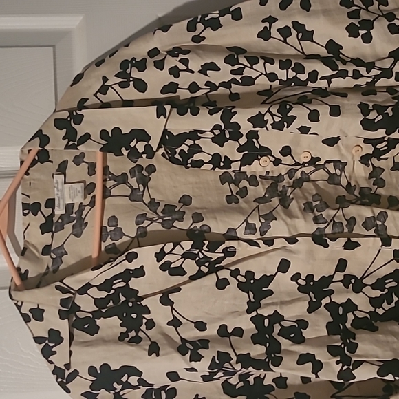 Womens deane and white blouse jacket button down long sleeve 3x - Picture 2 of 4